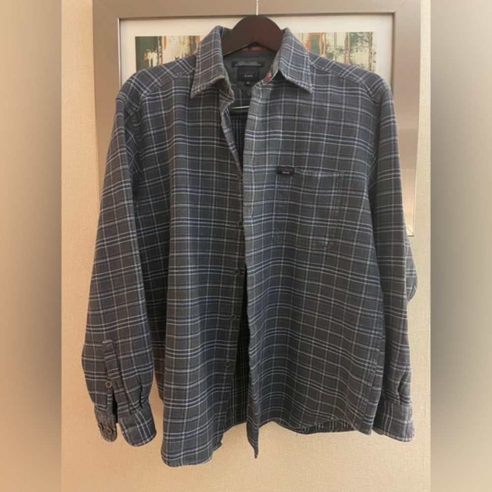 Tommy jeans vintage‎ 100% cotton flannel button shirt sz medium